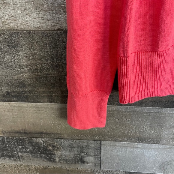 SOLD Charter Club Sweater Embroidered Coral M - Picture 6 of 11
